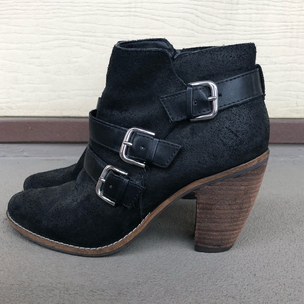 DV by Dolce Vita | Black Suede Booties w/ buckles